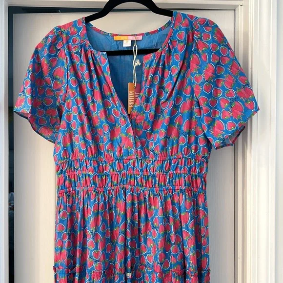 NWT Briton Court SIZE medium Willow Maxi Dress | Strawberries - Picture 6 of 7